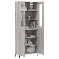 Thumbnail for Highboard Grau Sonoma 69,5x34x180 cm Holzwerkstoff