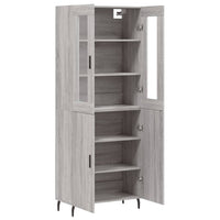Thumbnail for Highboard Grau Sonoma 69,5x34x180 cm Holzwerkstoff