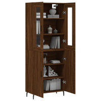 Thumbnail for Highboard Braun Eichen-Optik 69,5x34x180 cm Holzwerkstoff