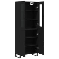 Thumbnail for Highboard Schwarz 69,5x34x180 cm Holzwerkstoff