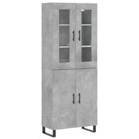 Thumbnail for Highboard Betongrau 69,5x34x180 cm Holzwerkstoff