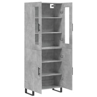 Thumbnail for Highboard Betongrau 69,5x34x180 cm Holzwerkstoff
