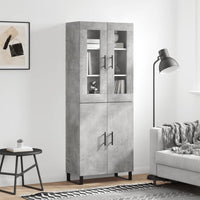Thumbnail for Highboard Betongrau 69,5x34x180 cm Holzwerkstoff