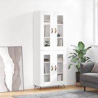 Thumbnail for Highboard Hochglanz-Weiß 69,5x34x180 cm Holzwerkstoff