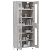 Thumbnail for Highboard Grau Sonoma 69,5x34x180 cm Holzwerkstoff