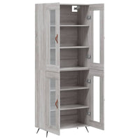 Thumbnail for Highboard Grau Sonoma 69,5x34x180 cm Holzwerkstoff