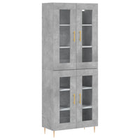 Thumbnail for Highboard Betongrau 69,5x34x180 cm Holzwerkstoff