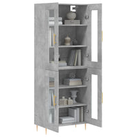 Thumbnail for Highboard Betongrau 69,5x34x180 cm Holzwerkstoff
