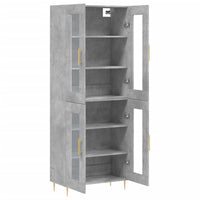 Thumbnail for Highboard Betongrau 69,5x34x180 cm Holzwerkstoff