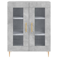 Thumbnail for Highboard Betongrau 69,5x34x180 cm Holzwerkstoff