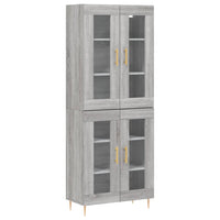 Thumbnail for Highboard Grau Sonoma 69,5x34x180 cm Holzwerkstoff
