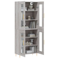Thumbnail for Highboard Grau Sonoma 69,5x34x180 cm Holzwerkstoff