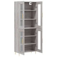 Thumbnail for Highboard Grau Sonoma 69,5x34x180 cm Holzwerkstoff