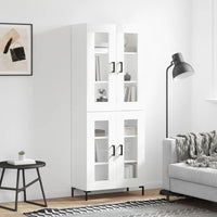 Thumbnail for Highboard Weiß 69,5x34x180 cm Holzwerkstoff