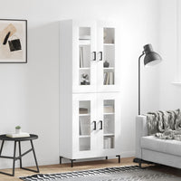Thumbnail for Highboard Hochglanz-Weiß 69,5x34x180 cm Holzwerkstoff