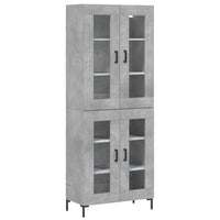 Thumbnail for Highboard Betongrau 69,5x34x180 cm Holzwerkstoff
