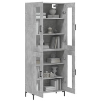 Thumbnail for Highboard Betongrau 69,5x34x180 cm Holzwerkstoff