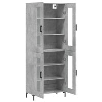 Thumbnail for Highboard Betongrau 69,5x34x180 cm Holzwerkstoff