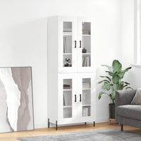 Thumbnail for Highboard Hochglanz-Weiß 69,5x34x180 cm Holzwerkstoff