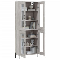 Thumbnail for Highboard Grau Sonoma 69,5x34x180 cm Holzwerkstoff