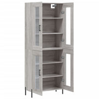Thumbnail for Highboard Grau Sonoma 69,5x34x180 cm Holzwerkstoff