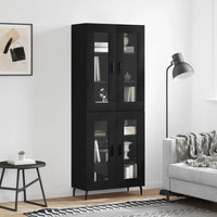 Thumbnail for Highboard Schwarz 69,5x34x180 cm Holzwerkstoff