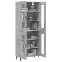 Thumbnail for Highboard Betongrau 69,5x34x180 cm Holzwerkstoff