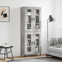 Thumbnail for Highboard Betongrau 69,5x34x180 cm Holzwerkstoff