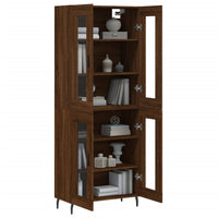 Thumbnail for Highboard Braun Eichen-Optik 69,5x34x180 cm Holzwerkstoff