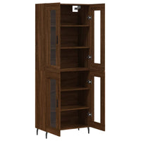 Thumbnail for Highboard Braun Eichen-Optik 69,5x34x180 cm Holzwerkstoff