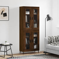 Thumbnail for Highboard Braun Eichen-Optik 69,5x34x180 cm Holzwerkstoff