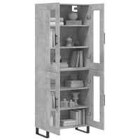 Thumbnail for Highboard Betongrau 69,5x34x180 cm Holzwerkstoff