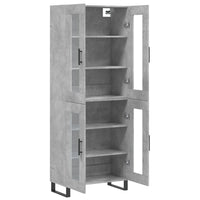 Thumbnail for Highboard Betongrau 69,5x34x180 cm Holzwerkstoff