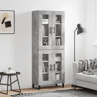Thumbnail for Highboard Betongrau 69,5x34x180 cm Holzwerkstoff