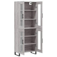 Thumbnail for Highboard Grau Sonoma 69,5x34x180 cm Holzwerkstoff