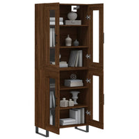 Thumbnail for Highboard Braun Eichen-Optik 69,5x34x180 cm Holzwerkstoff
