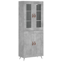 Thumbnail for Highboard Betongrau 69,5x34x180 cm Holzwerkstoff