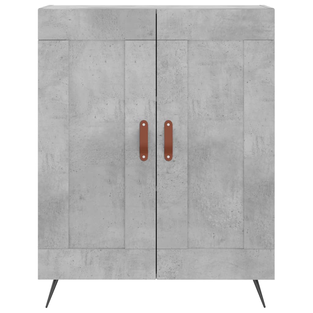 Highboard Betongrau 69,5x34x180 cm Holzwerkstoff