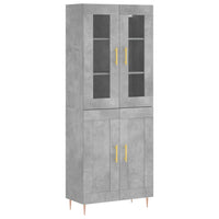 Thumbnail for Highboard Betongrau 69,5x34x180 cm Holzwerkstoff
