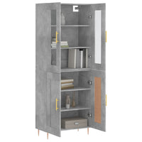 Thumbnail for Highboard Betongrau 69,5x34x180 cm Holzwerkstoff