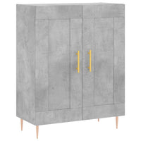 Thumbnail for Highboard Betongrau 69,5x34x180 cm Holzwerkstoff