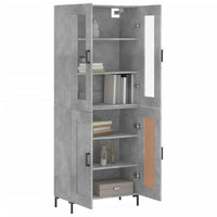 Thumbnail for Highboard Betongrau 69,5x34x180 cm Holzwerkstoff