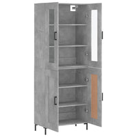 Thumbnail for Highboard Betongrau 69,5x34x180 cm Holzwerkstoff