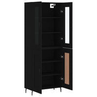 Thumbnail for Highboard Schwarz 69,5x34x180 cm Holzwerkstoff