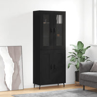 Thumbnail for Highboard Schwarz 69,5x34x180 cm Holzwerkstoff