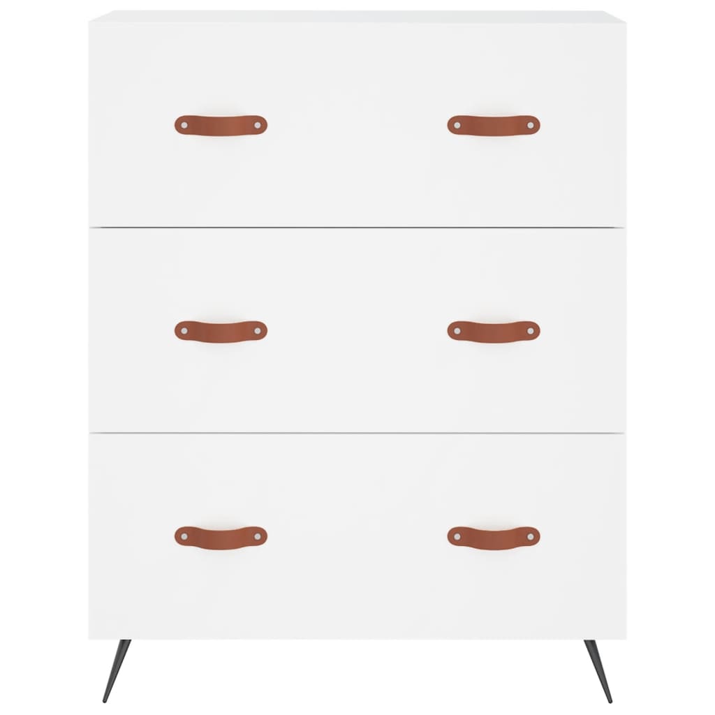 Highboard Weiß 69,5x34x180 cm Holzwerkstoff