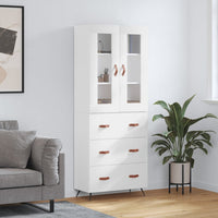 Thumbnail for Highboard Weiß 69,5x34x180 cm Holzwerkstoff