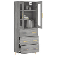 Thumbnail for Highboard Grau Sonoma 69,5x34x180 cm Holzwerkstoff