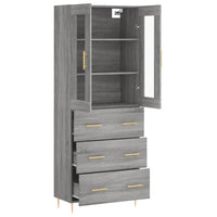 Thumbnail for Highboard Grau Sonoma 69,5x34x180 cm Holzwerkstoff
