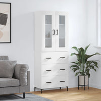 Thumbnail for Highboard Hochglanz-Weiß 69,5x34x180 cm Holzwerkstoff